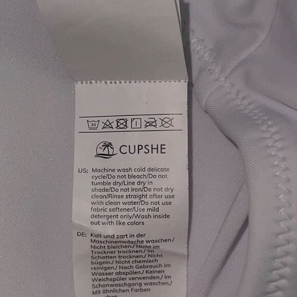 Cupshe Women One Piece Swimsuit Large Color Block V-Neck Wrap Front Tie Cheeky - Picture 8 of 9